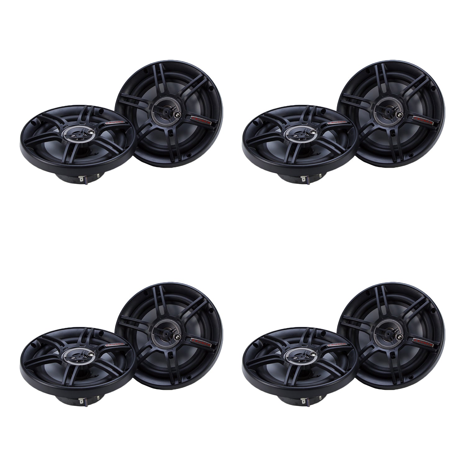 Crunch CS-653 300 Watts 6.5-Inch 3-Way 4 Ohms Steel Basket CS Speakers (4 Pack) - VMInnovations