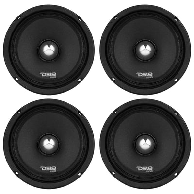 DS18 DS18-PRO-FR6NEO 6.5" 500W MAX Car Stereo Neodymium Loudspeaker (4 Pack)