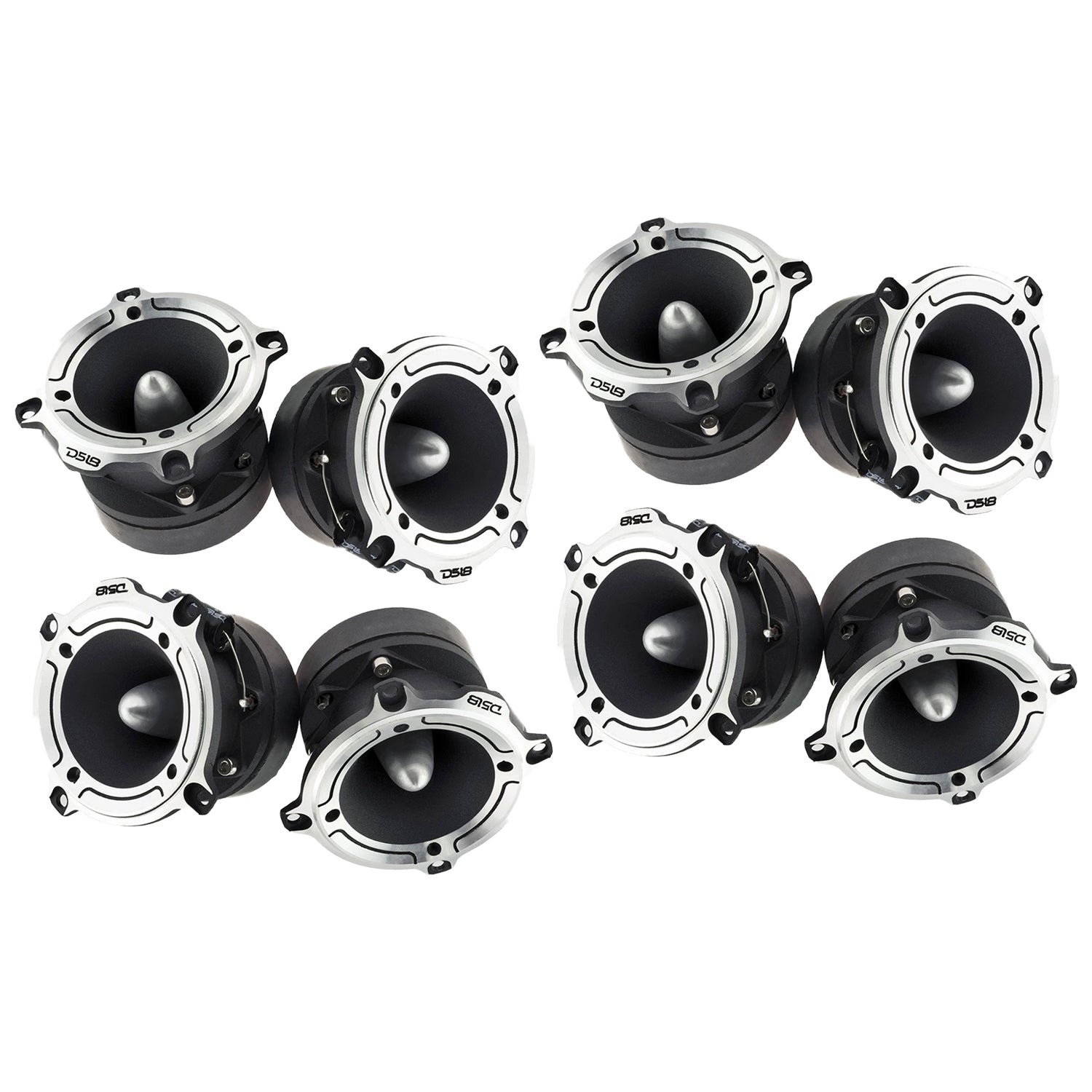 DS18 PRO TW220 1 In VC 350 Watt Super Bullet Tweeter Built In Crossover (8 Pack)