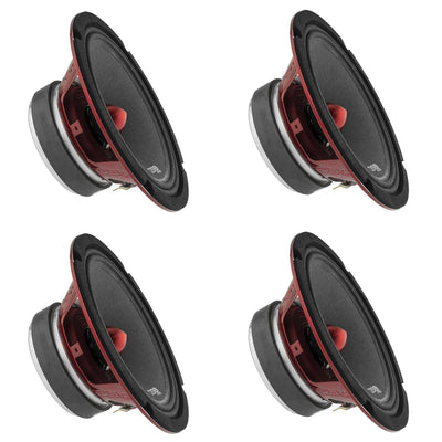 DS18 Pro X 8" 550W Mid Range Car and Truck Door Loudspeaker with Bullet (4 Pack)