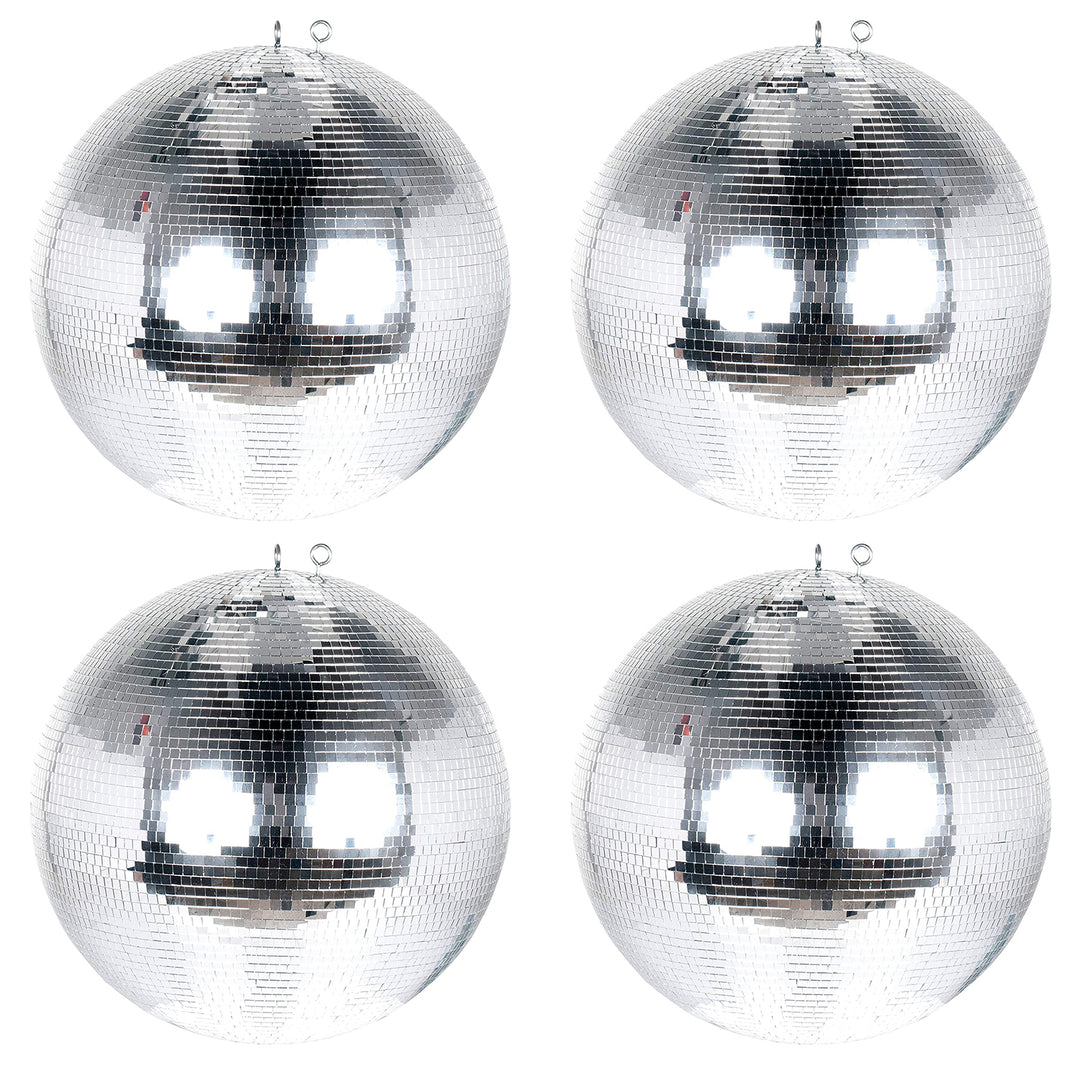 Eliminator Lighting EM16 Hanging Mirror Disco Ball for Parties, 16 Inch (4 Pack)