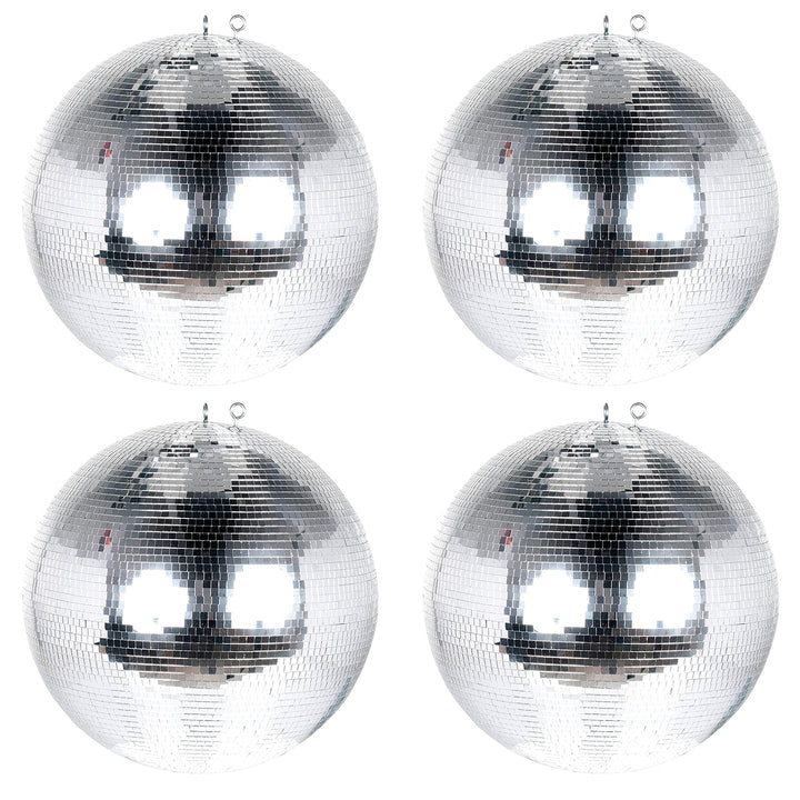 Eliminator Lighting EM16 Hanging Mirror Disco Ball for Parties, 16 Inch (4 Pack)