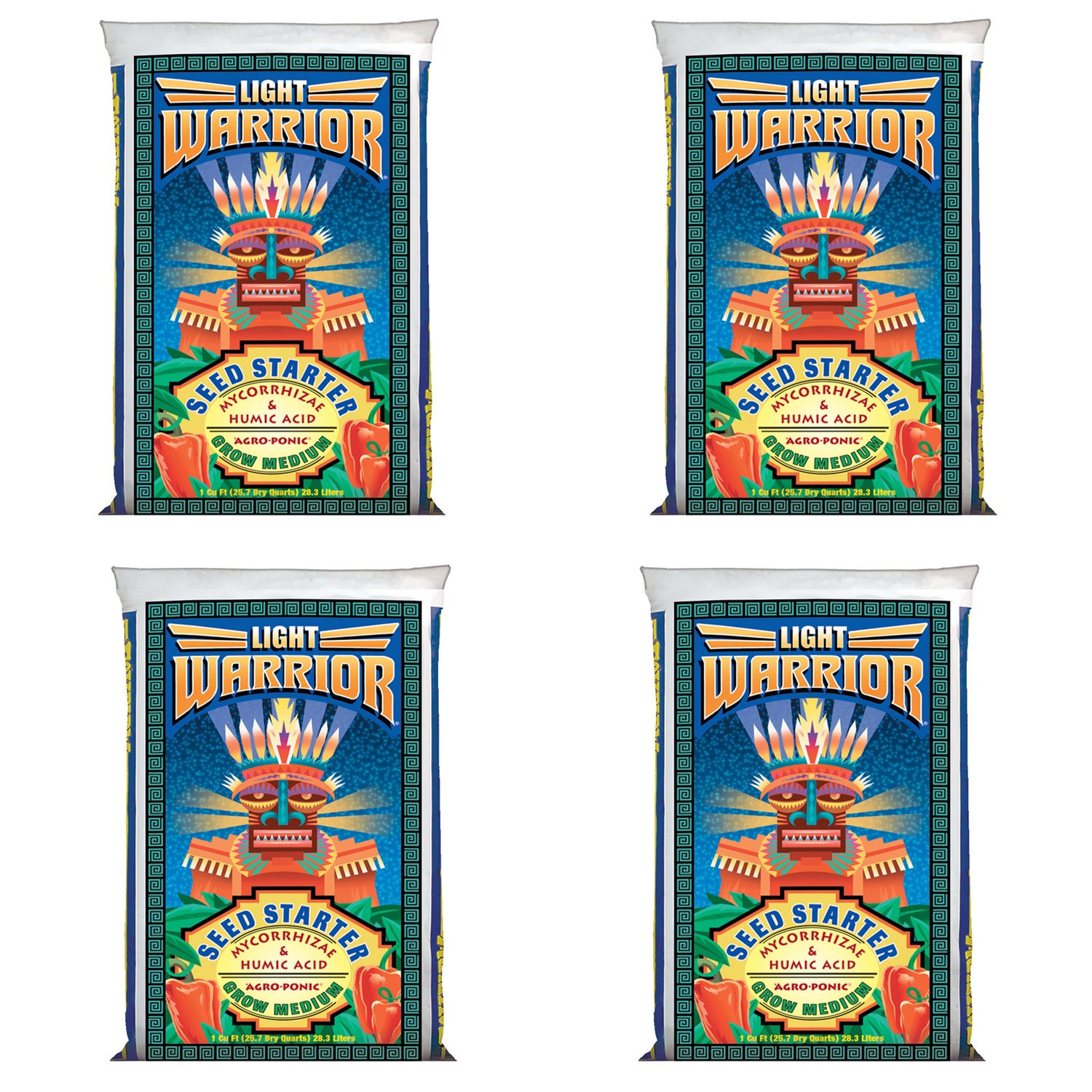 FoxFarm Light Warrior Soilless Germinator Mix, 1 Cu Ft (FL/MO/IN Only) (4 Pack)