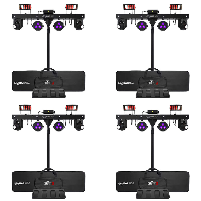 CHAUVET DJ Gig Bar Move 5-in-1 LED Black Lighting System with 2 Moving Heads