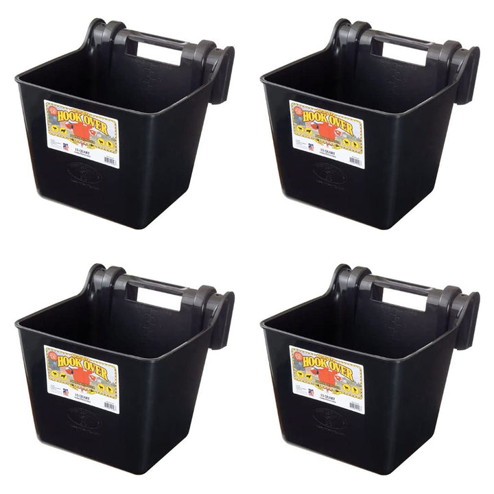 Little Giant HF15BLACK 15 qt. Mountable Plastic Hook Feeder, Black (4 Pack)