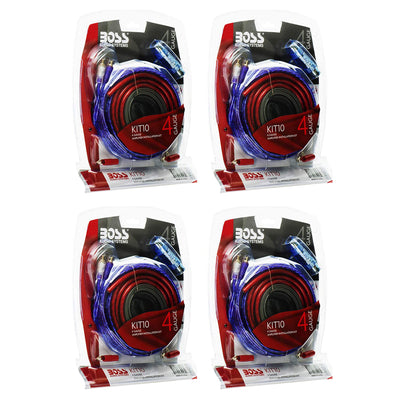 BOSS Audio KIT10 4 Gauge Car Audio Amplifier Installation Wiring Kit (4 Pack)