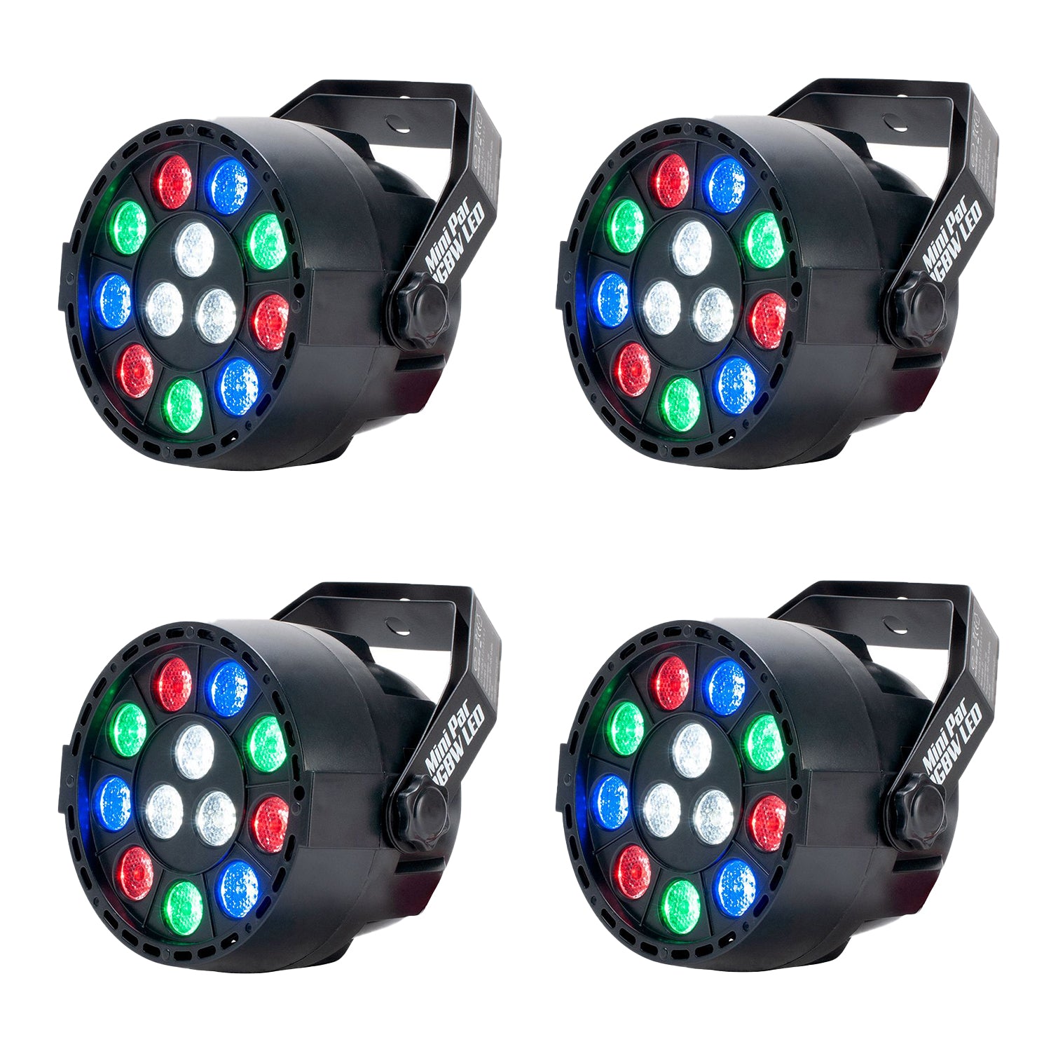 ADJ Eliminator Mini Par 1 Watt RGBW LED Hanging Light Lighting Fixture  (4 Pack)