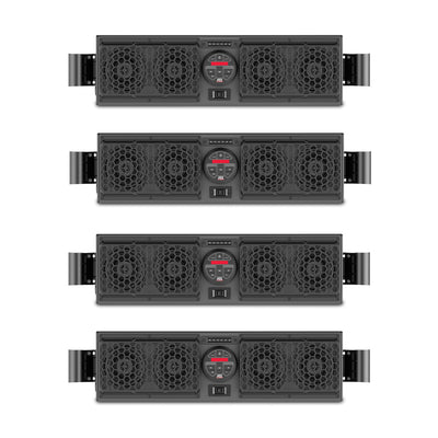 MTX MUDSYS31 Bluetooth Overhead Waterproof UTV Soundbar and Amp System (4 Pack)