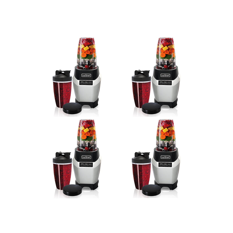 NutriChef Professional Home Kitchen Power Pro Mini Countertop Blender (4 Pack)