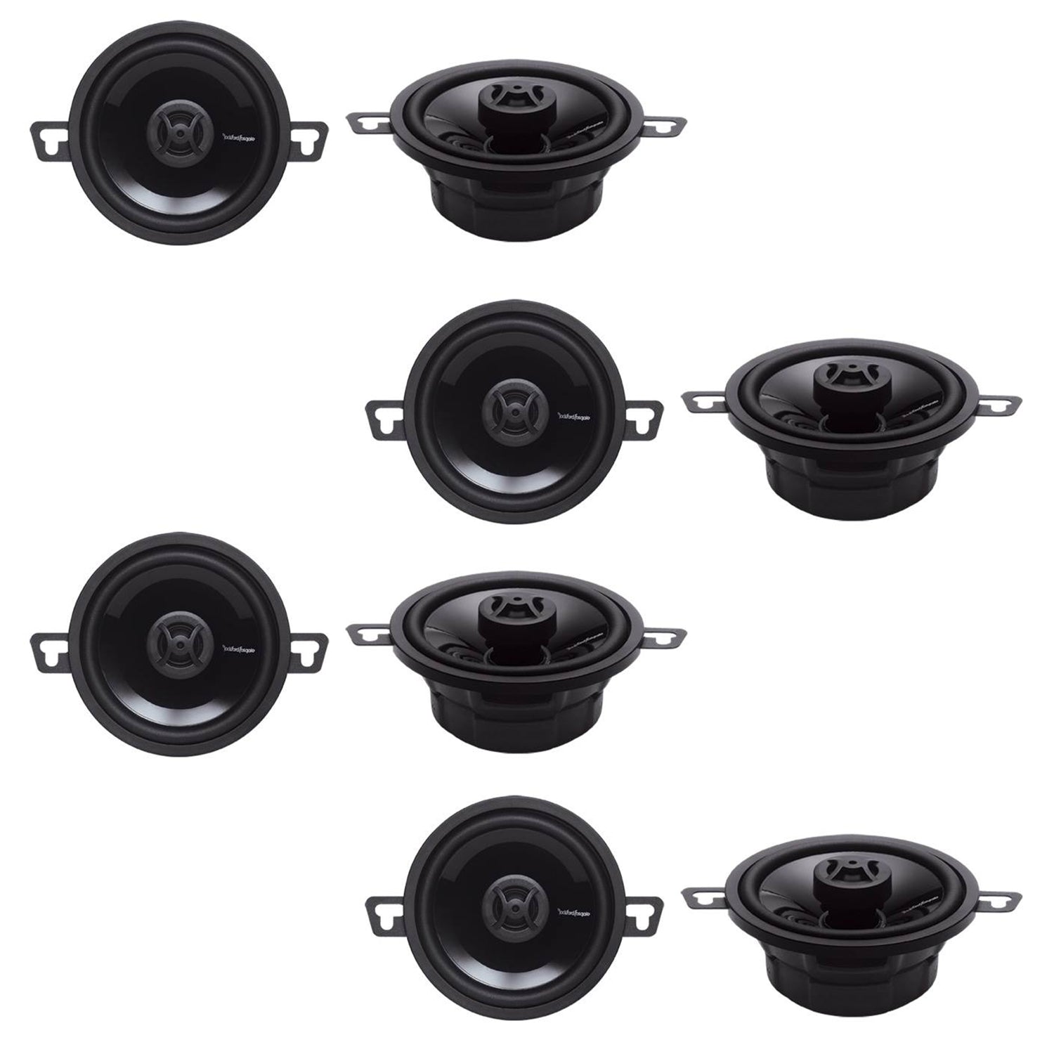2) New Rockford Fosgate 80W 3.5" 2-Way Full-Range Car Audio Speakers (4 Pack)