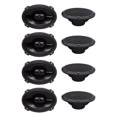 Rockford Fosgate 6 x 9" 150 W 4 Way Car Coaxial Speakers Audio, Pair (4 Pack)