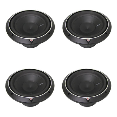 New Rockford Fosgate 10" 500 Watt 4-Ohm Car Audio Subwoofer Sub P1S410 (4 Pack)