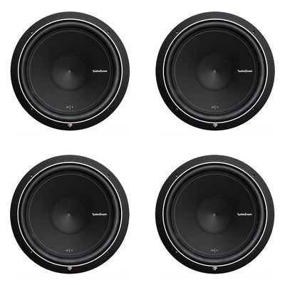 Rockford Fosgate P1S4-15 Punch P1 15-Inch 500-Watt 4-Ohm SVC Subwoofer (4 Pack)