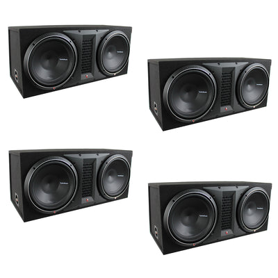 Rockford Fosgate 12" 1600 Watt Dual Loaded Subwoofer Sub Enclosure (4 Pack)