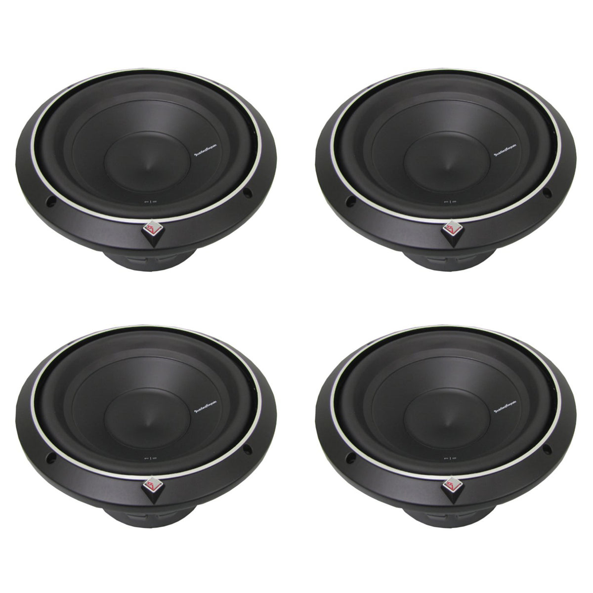 New Rockford Fosgate 15" 800 Watt Dual 4-Ohm Car Audio Subwoofer P2D415 (4 Pack)