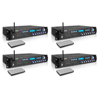 Pyle 3000 Watt Home Multi Channel Bluetooth Hybrid Amplifier Receiver (4 Pack) - VMInnovations