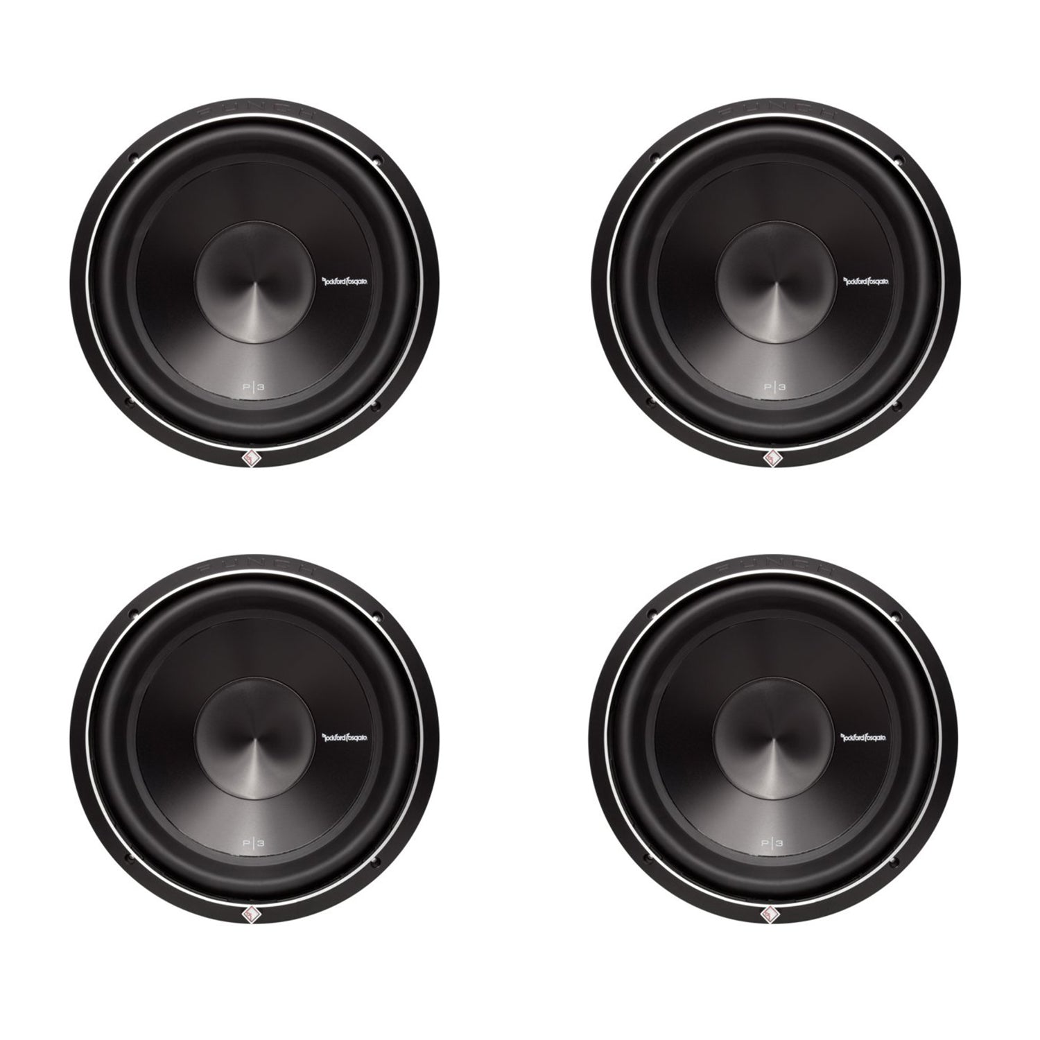 Rockford Fosgate P3D4-10 10-inch 1000 Watts DVC Car Audio Subwoofer (4 Pack)