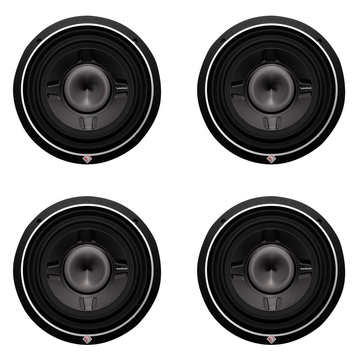 Rockford Fosgate 12 Inch 800 Watt Car Audio Shallow Subwoofer P3SD412 (4 Pack)