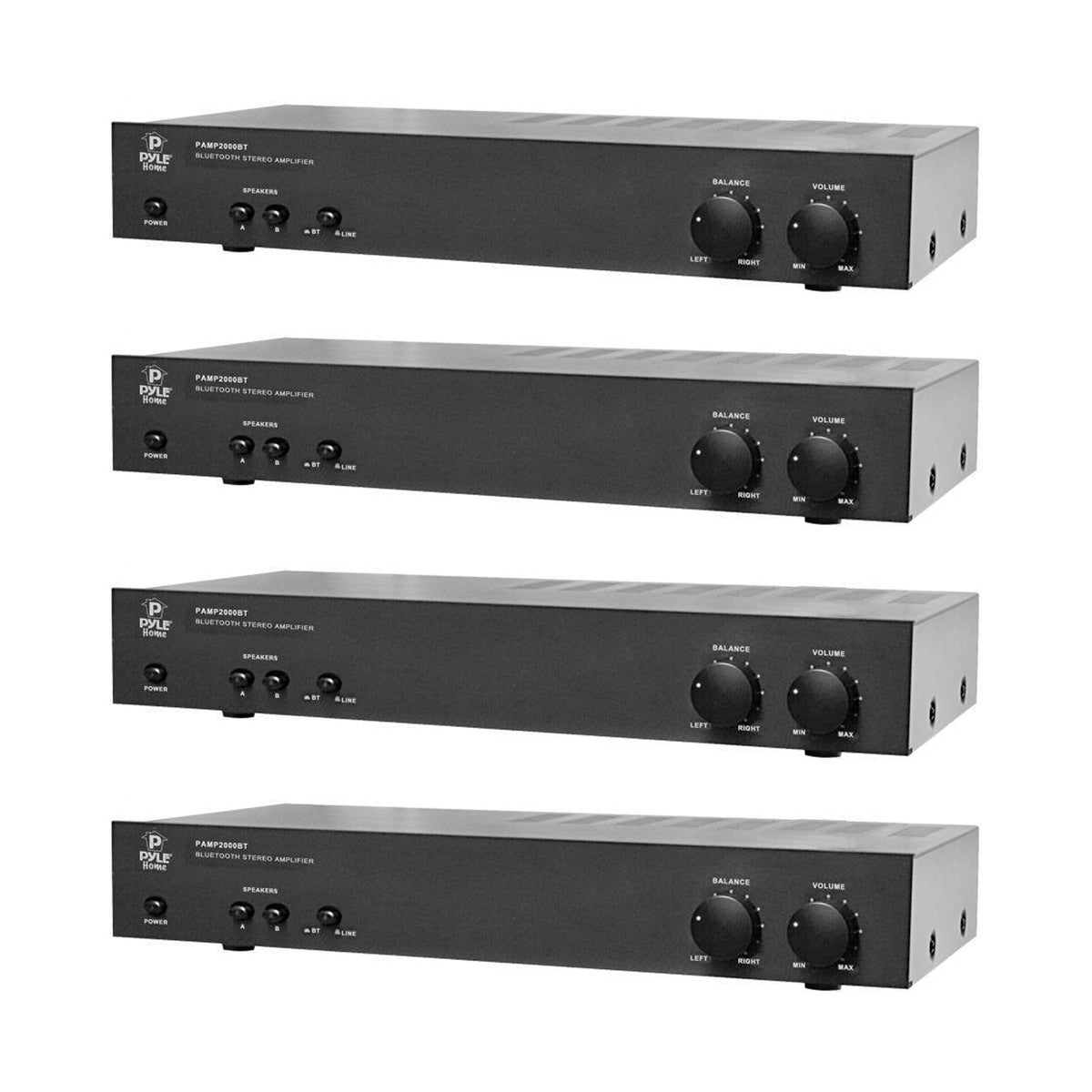 Pyle Home PAMP2000BT 240W Bluetooth Wireless Stereo Amplifier Receiver (4 Pack)