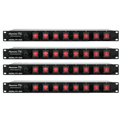 ADJ American DJ PC-100A 19 Inch Rack Light Power Distribution Center (4 Pack) - VMInnovations