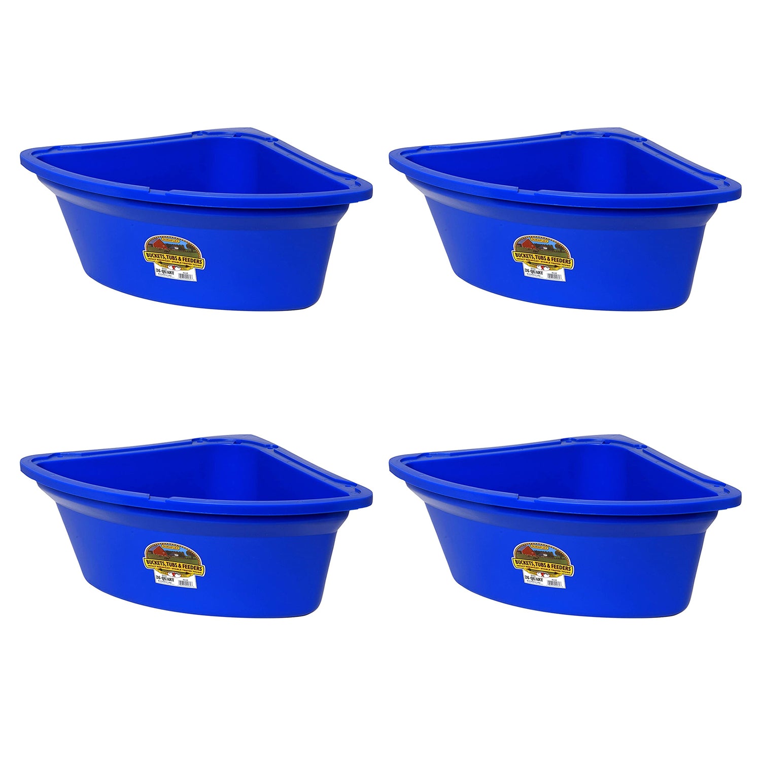 Little Giant PCF6BLUE Heavy Duty Plastic Corner Feeder Holds 6.5 Gallons, Blue