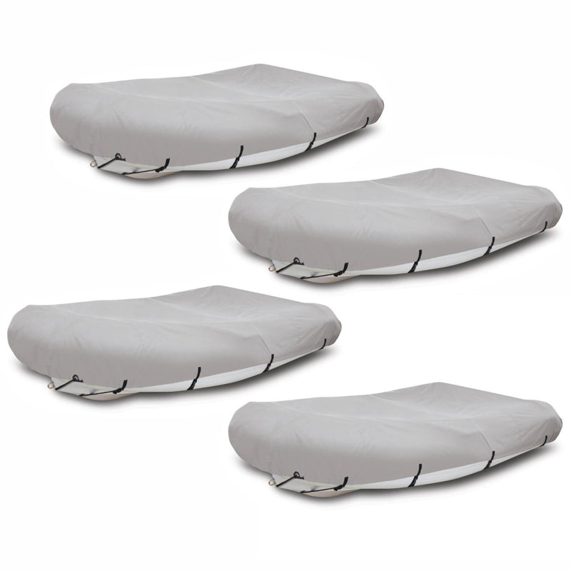 Pyle PCVFLT16 Armor Shield Universal 11.5/12.5 Ft Inflatable Boat Cover (4 Pack)