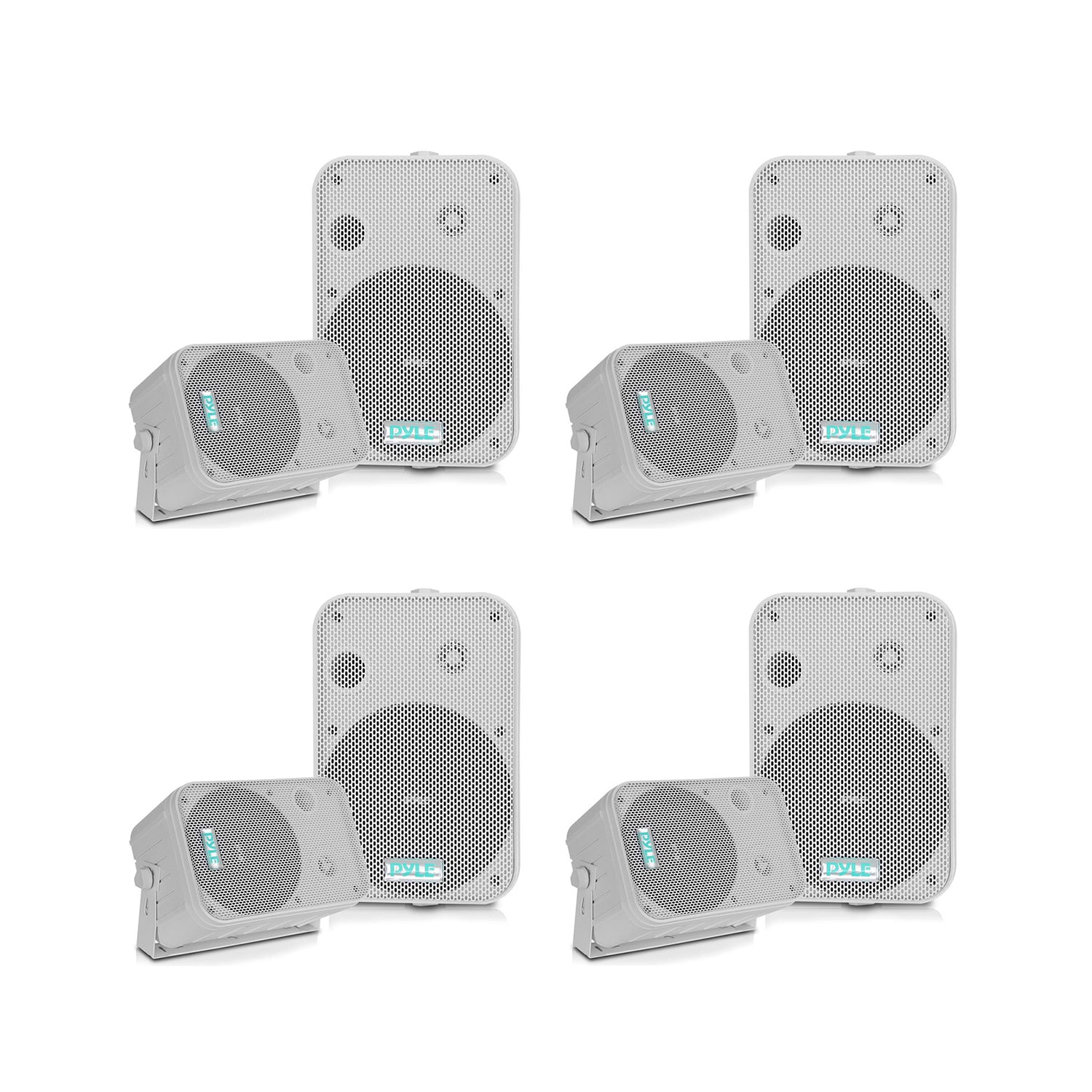 Pyle Home PDWR50W 6.5 Inch 500W Indoor/Outdoor Waterproof Deck Speakers (4 Pack)