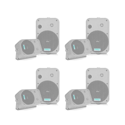 Pyle Home PDWR50W 6.5 Inch 500W Indoor/Outdoor Waterproof Deck Speakers (4 Pack)