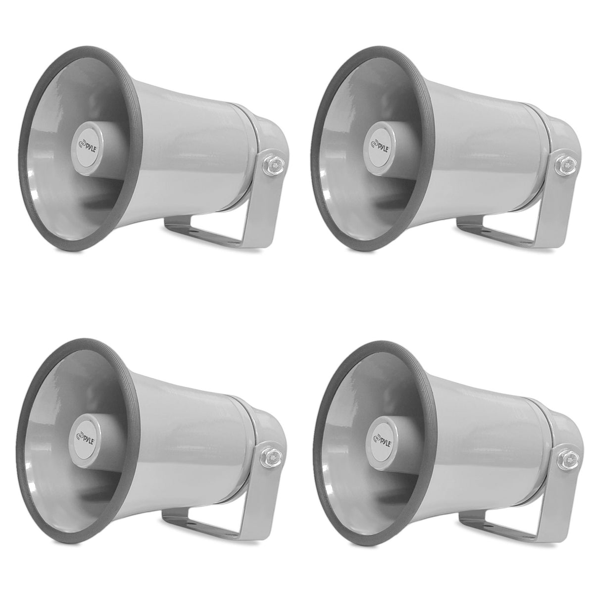 PyleHome 8.1 Inch 50 Watt Indoor and Outdoor Wall Mount PA Horn Speaker (4 Pack)