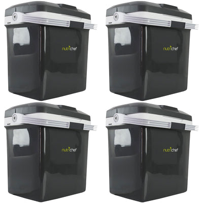NutriChef 28 Liter Portable Electric Cooler and Warmer Mini Fridge (4 Pack)