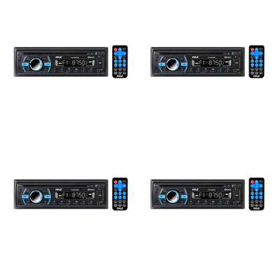 Pyle Marine Bluetooth Stereo Receiver & CD Player with Remote, Black (4 Pack)