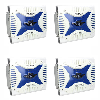 Pyle PLMRA420 1000 Watt 4 Channel Marine Power Audio Mosfet Amplifier (4 Pack)