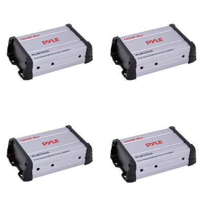 Pyle Waterproof 1500 W 4 Channel Marine Power Audio Amplifier for Boats (4 Pack) - VMInnovations