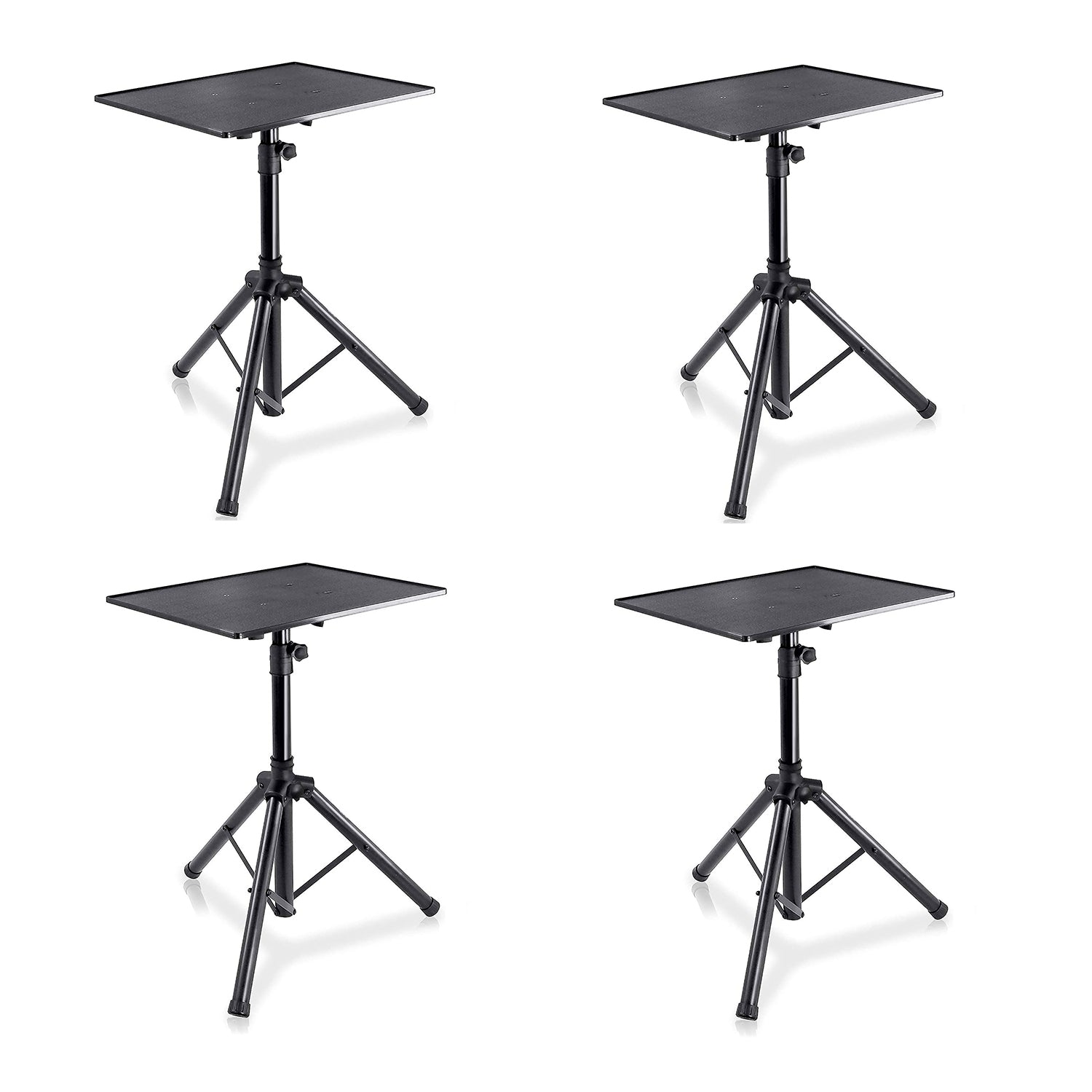Pyle Universal Adjustable Tripod Design DJ Laptop Device Stand Holder (4 Pack)