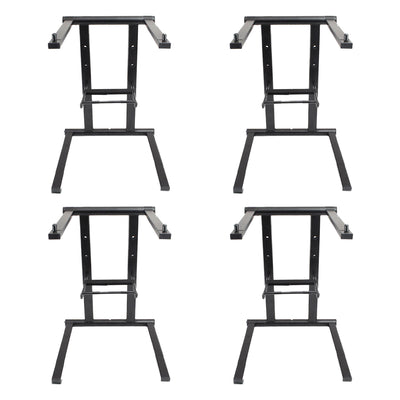 Pyle Universal Portable Foldable Professional DJ Laptop Stand with Tray (4 Pack)
