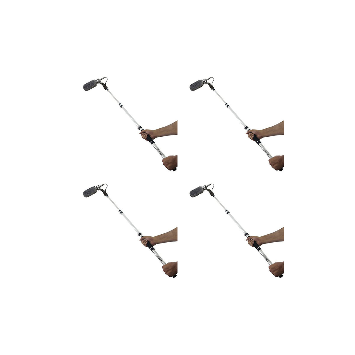 Pyle PMKSB06 Adjustable Telescoping Boom Pole for Shotgun Microphone (4 Pack)