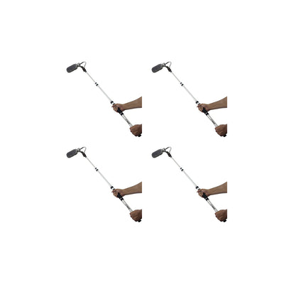 Pyle PMKSB06 Adjustable Telescoping Boom Pole for Shotgun Microphone (4 Pack)