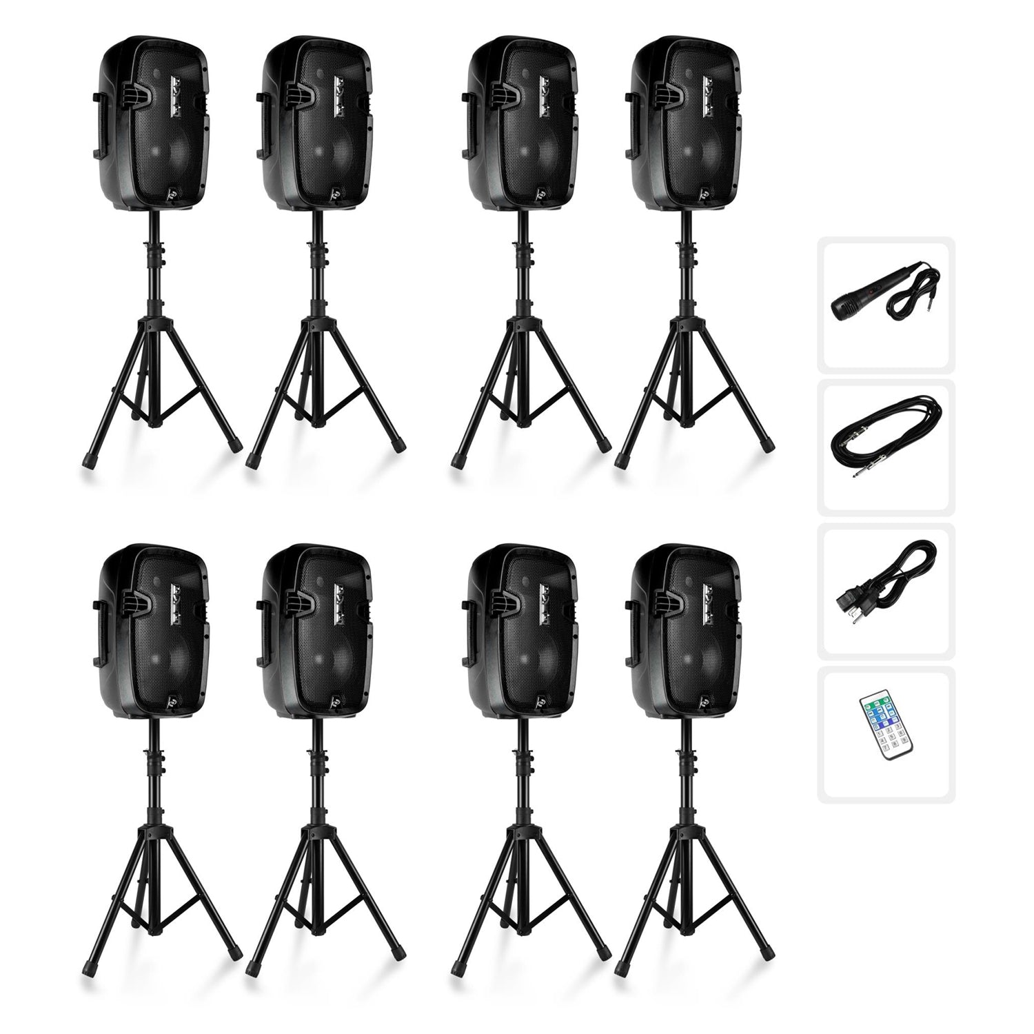 Pyle Active/Passive Bluetooth PA Dual Loudspeaker Sound System Kit (2 Pack) - VMInnovations