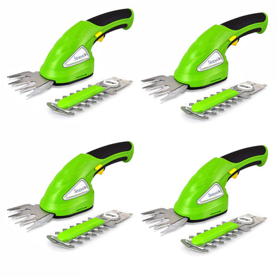 SereneLife Rechargeable Electric Handheld Cordless Grass Clipper & Hedge Trimmer (4 Pack) - VMInnovations