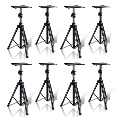 Pyle PSTND32 Universal Tripod Dual Studio Monitor Speaker Stand Mount (8 Pack)