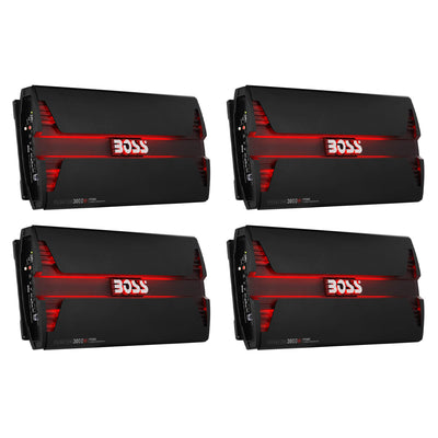 Boss Audio 3000W 2 Channel Car Audio Amplifier Power LED Amp+Remote (4 Pack) - VMInnovations