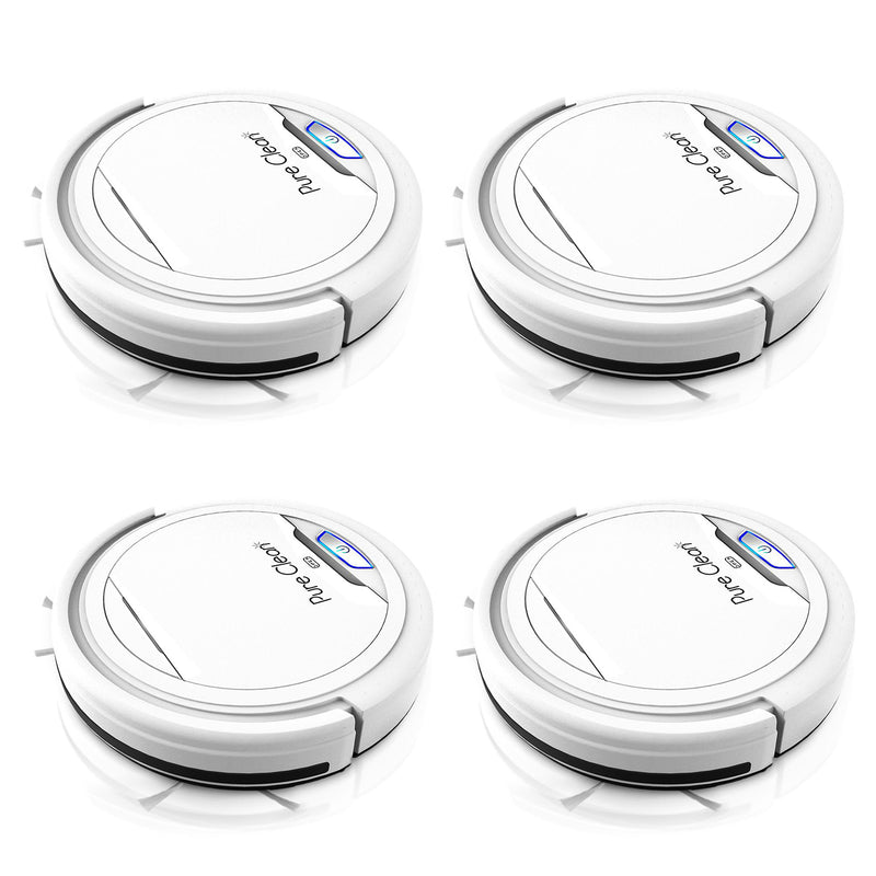 Pyle PUCRC25.5 PureClean Smart Robot Vacuum Home Cleaning System, White (4 Pack)