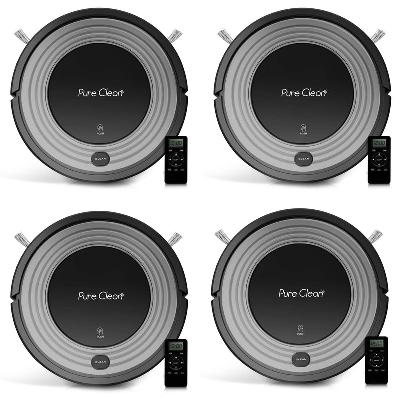 Pyle PureClean Automatic Programmable Robot Vacuum Home System, Black (4 Pack) - VMInnovations