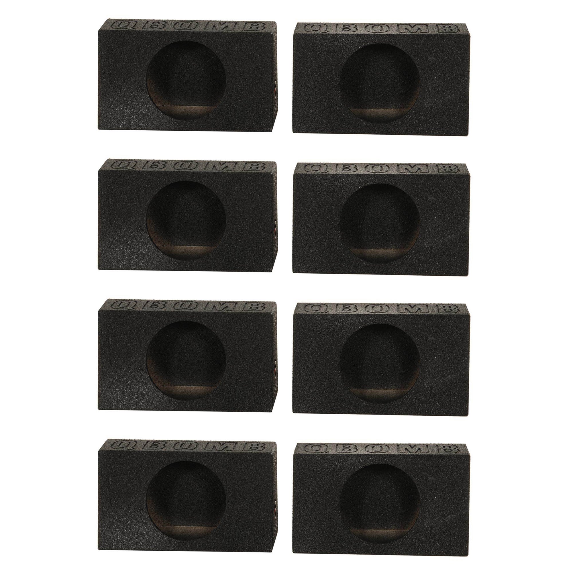 Q Power QBomb Single 12 Inch Sealed Subwoofer Sub Boxes Bedliner Spray (8 Pack)
