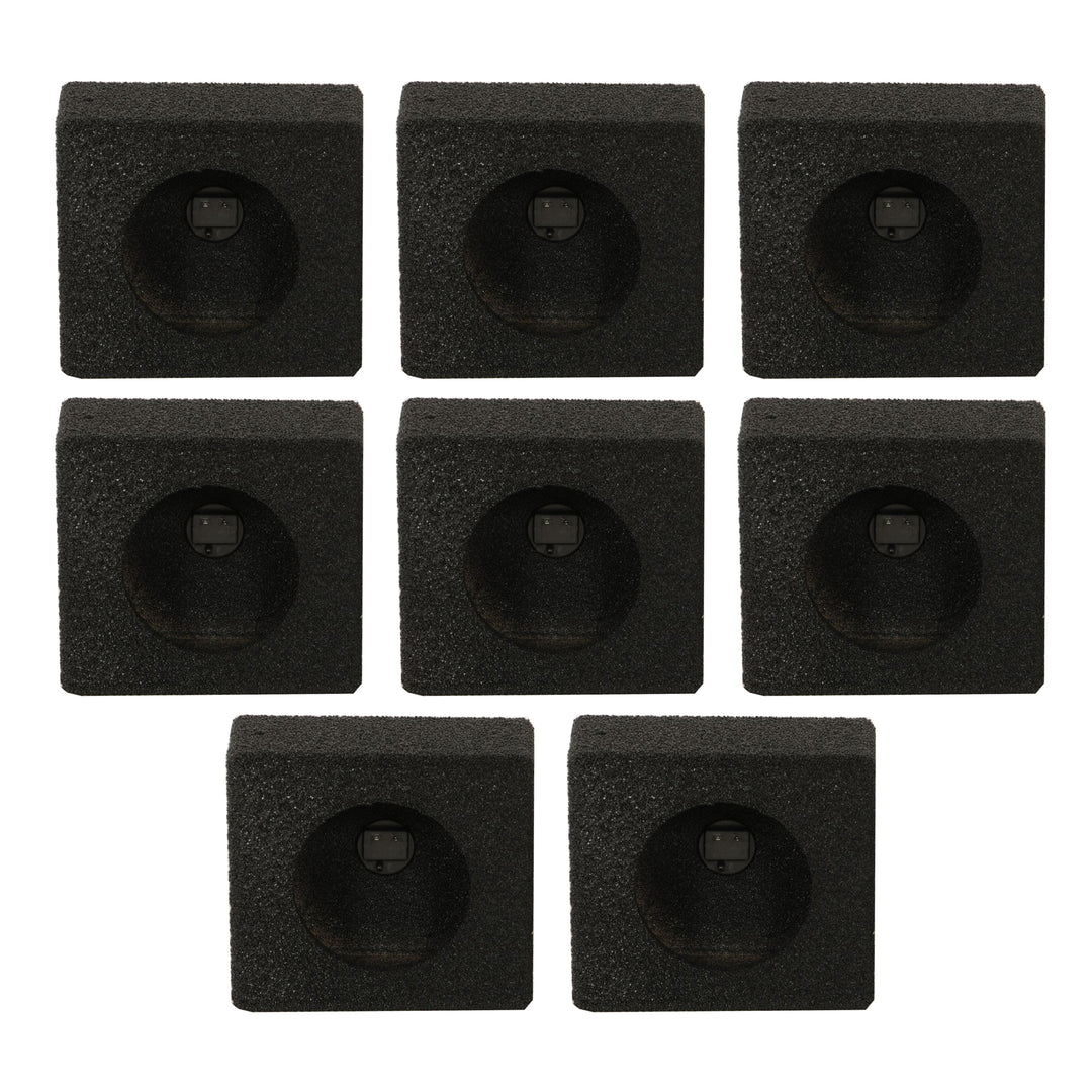 QPower QBomb QBTW6.5 Single 6.5" Bedliner Spray Car Speaker Enclosures (8 Pack)