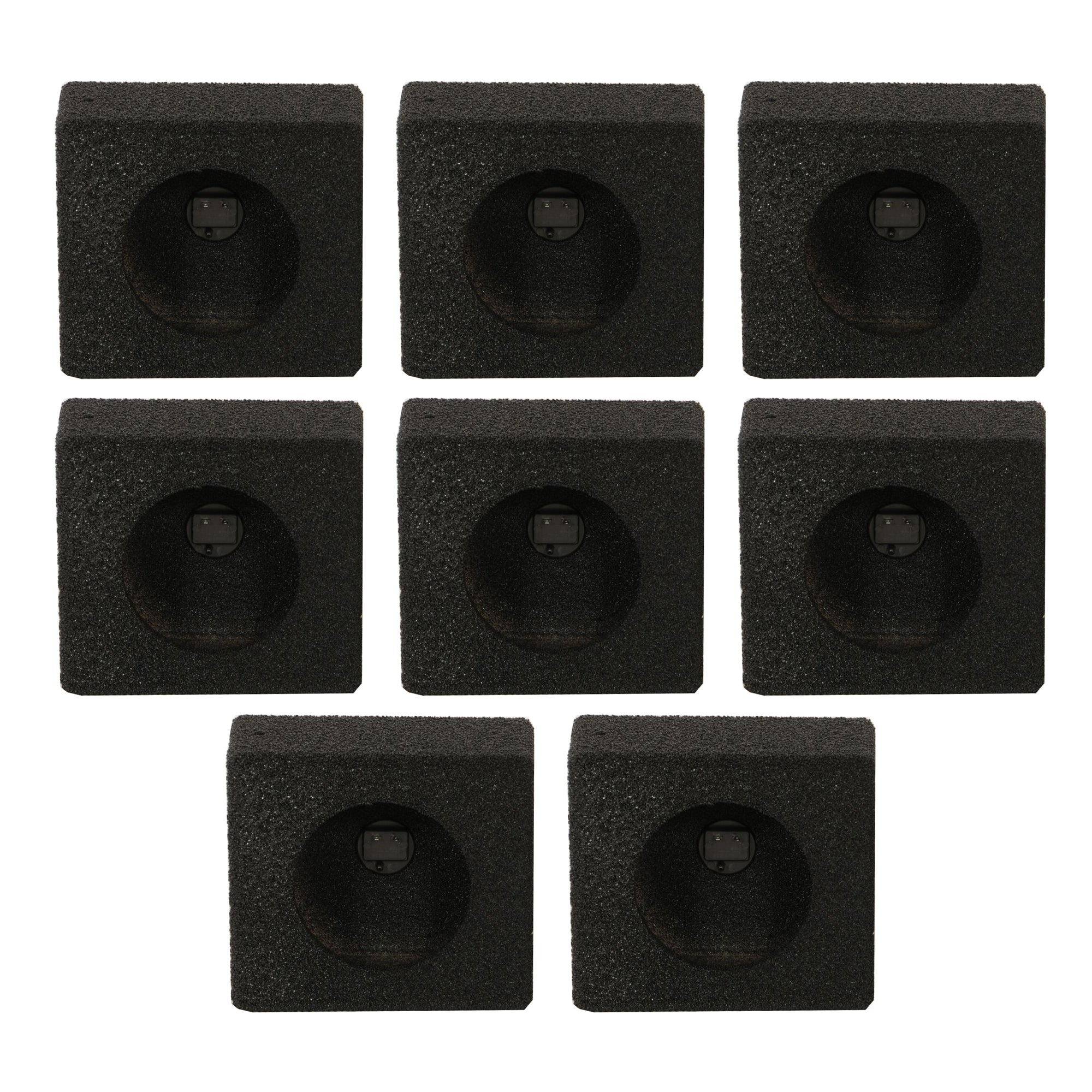 QPower QBomb QBTW6.5 Single 6.5" Bedliner Spray Car Speaker Enclosures (8 Pack) - VMInnovations