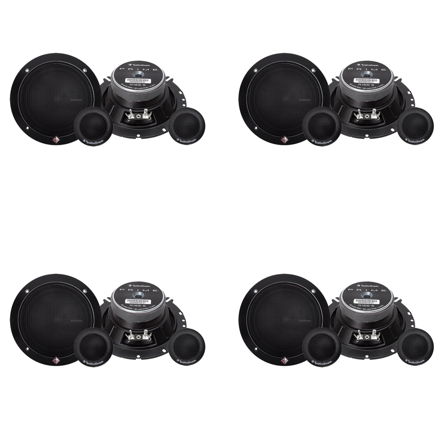 Rockford Fosgate 6.5-in 80 Watt 2Way Prime Series Car Component System (4 Pack)