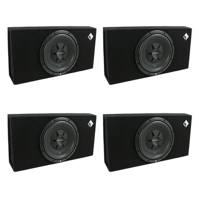 Rockford Fosgate R2S-1X12 12" 500W Shallow Subwoofer Sub Enclosure (4 Pack)