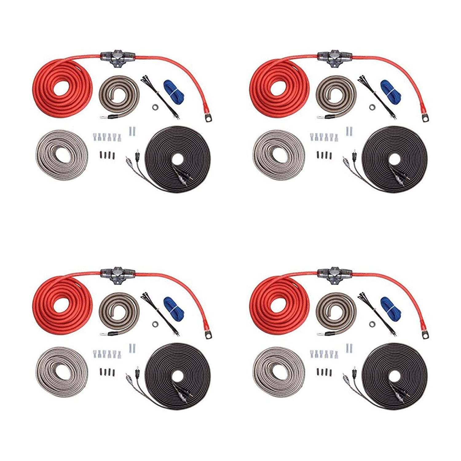 Rockford Fosgate RFK4X 4 AWG Complete Amp to Speaker Installation Kit (4 Pack)