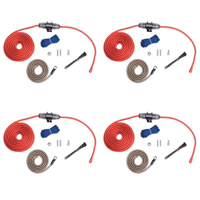Rockford Fosgate 8 AWG Car Amplifier Power and Ground Installation Kit (4 Pack)